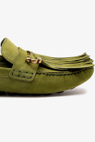 Joy Mocassin In Seaweed Suede