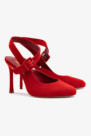 Deena By Larroudé Pump In Red Suede