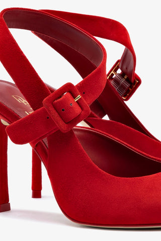 Deena By Larroudé Pump In Red Suede