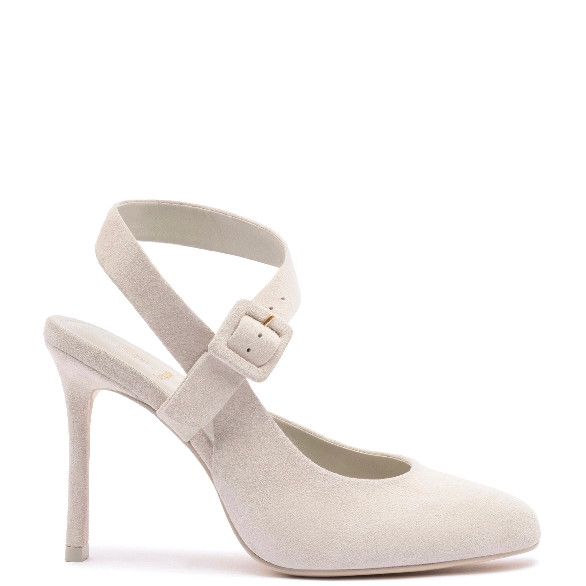 Deena By Larroudé Pump In Mushroom Grey Suede