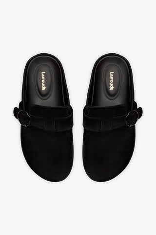 Milan Clog In Black Suede