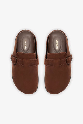 Milan Clog In Brown Suede