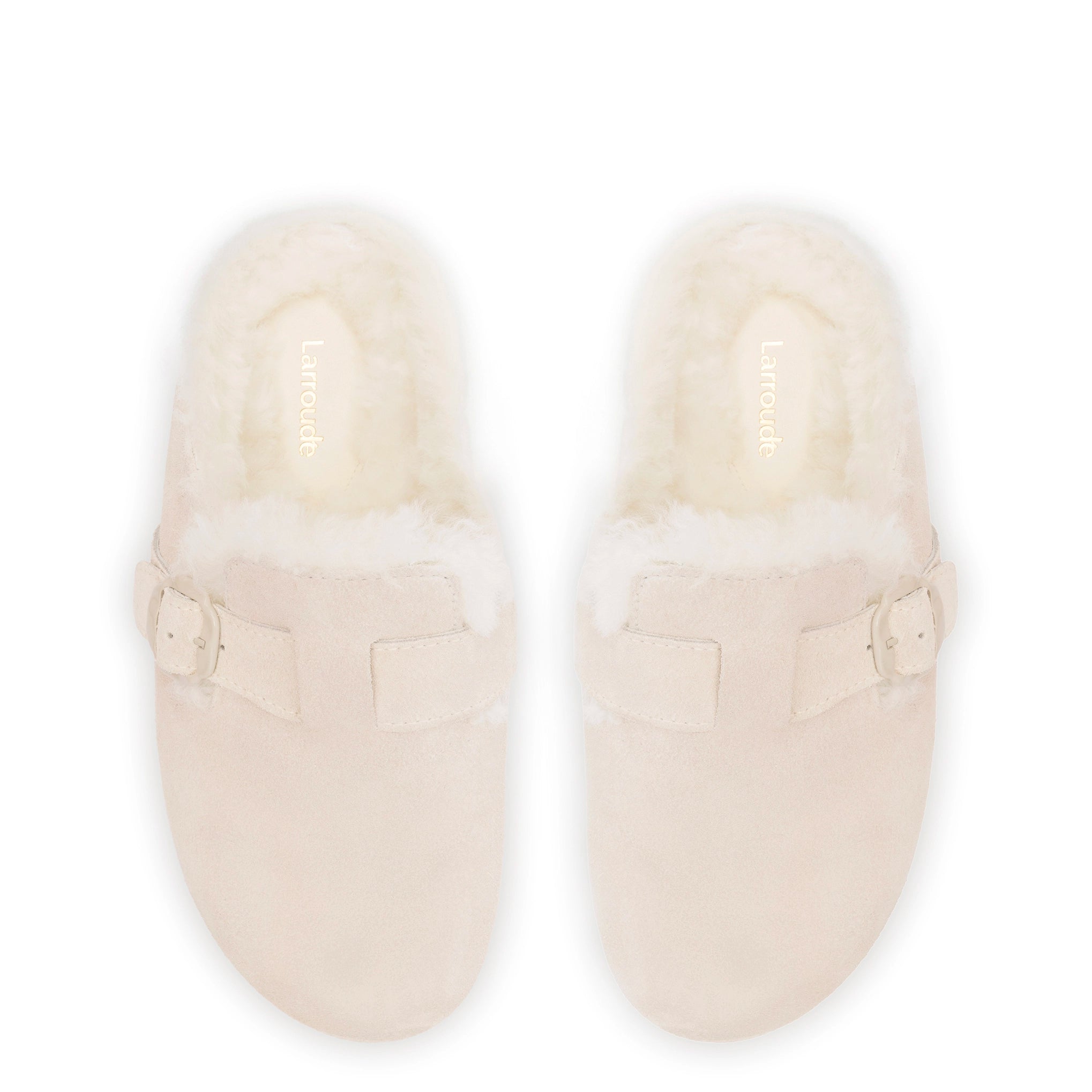 Milan Fur Clog In Mushroom Grey Suede