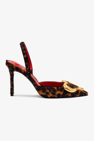 Amore Pump In Leopard Natural Haircalf