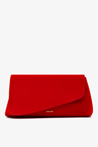 Venice Flat Mule and Pouch Kit In Scarlet Suede