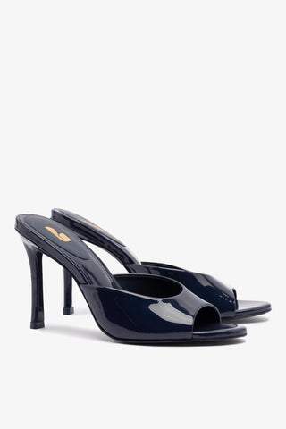 Jasmine Hi Mule In Navy Leather
