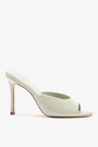 Jasmine Hi Mule Gray Patent Leather Mule Larroudé