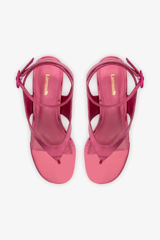 Gaia Block Sandal In French Rose Specchio