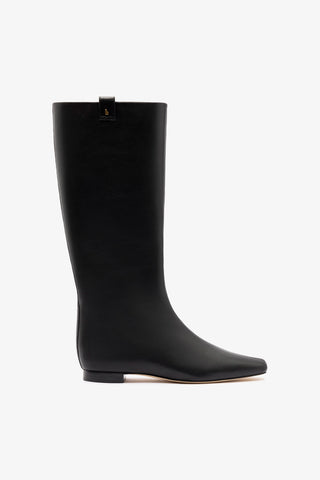 Alexis Flat Boot In Black Leather