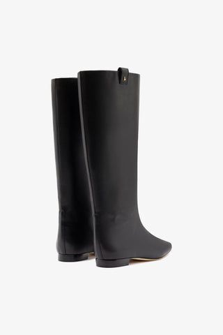 Alexis Flat Boot In Black Leather