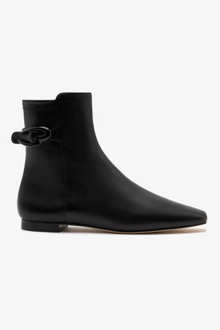 Alexis Verona Flat Boot In Black Leather