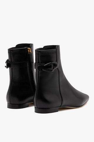 Alexis Verona Flat Boot In Black Leather