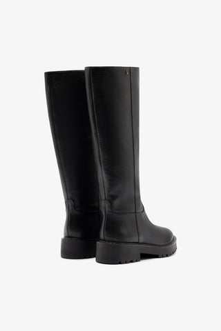 Anne Lugsole Boot In Black Leather