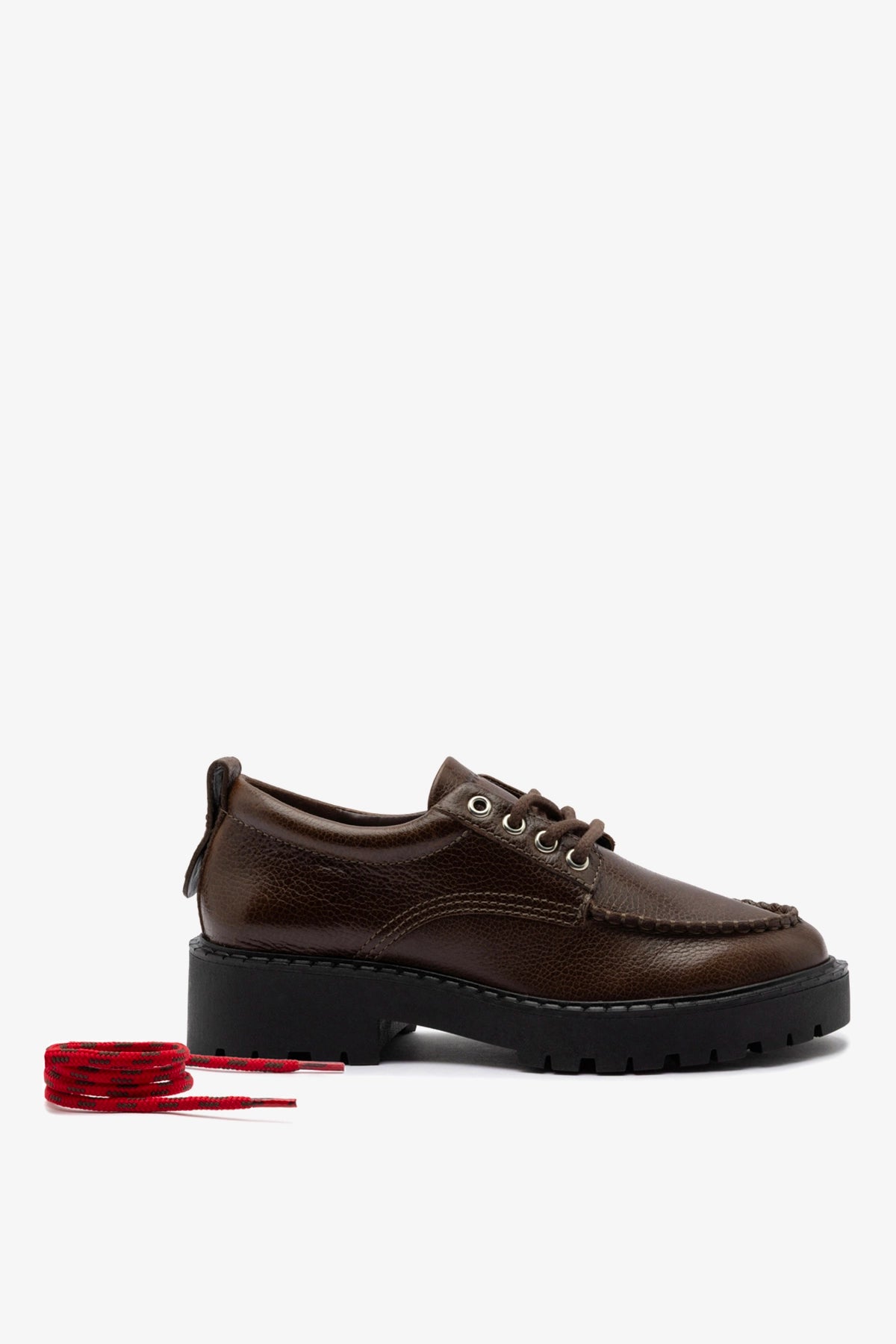 London Lace Up Loafer In Brown Leather Larroude London Lace Up Loafer In Brown Leather Larroude