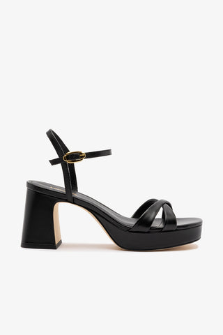 Bianca Low Sandal In Black Leather