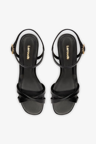 Bianca Low Sandal In Black Leather