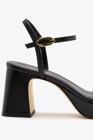 Bianca Low Sandal In Black Leather