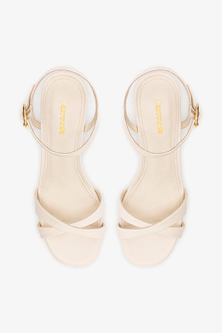 Bianca Low Sandal In Ivory Leather