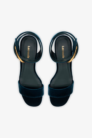 Dolly Verona Low Sandal In Deepsea Velvet