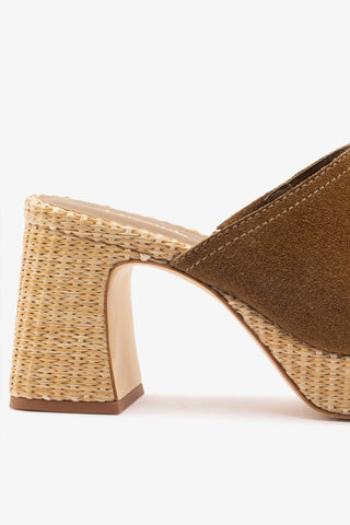 Dolly Low Mule Russet Suede Womens - Shoes - Mules Larroudé