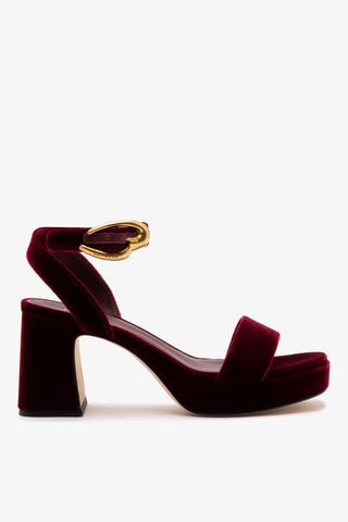 Dolly Verona Low Sandal In Wine Velvet