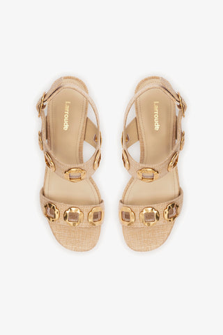 Milan Dolly Low In Beige Raffia