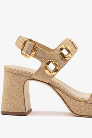 Milan Dolly Low In Beige Raffia