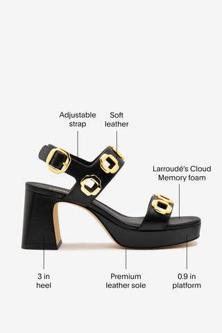 Milan Dolly Low In Black Leather