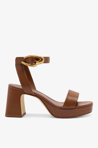 Dolly Verona Low Sandal In Caramel Leather