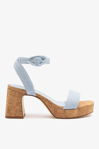Dolly Verona Low Sandal In Maya Denim and Natural Cork