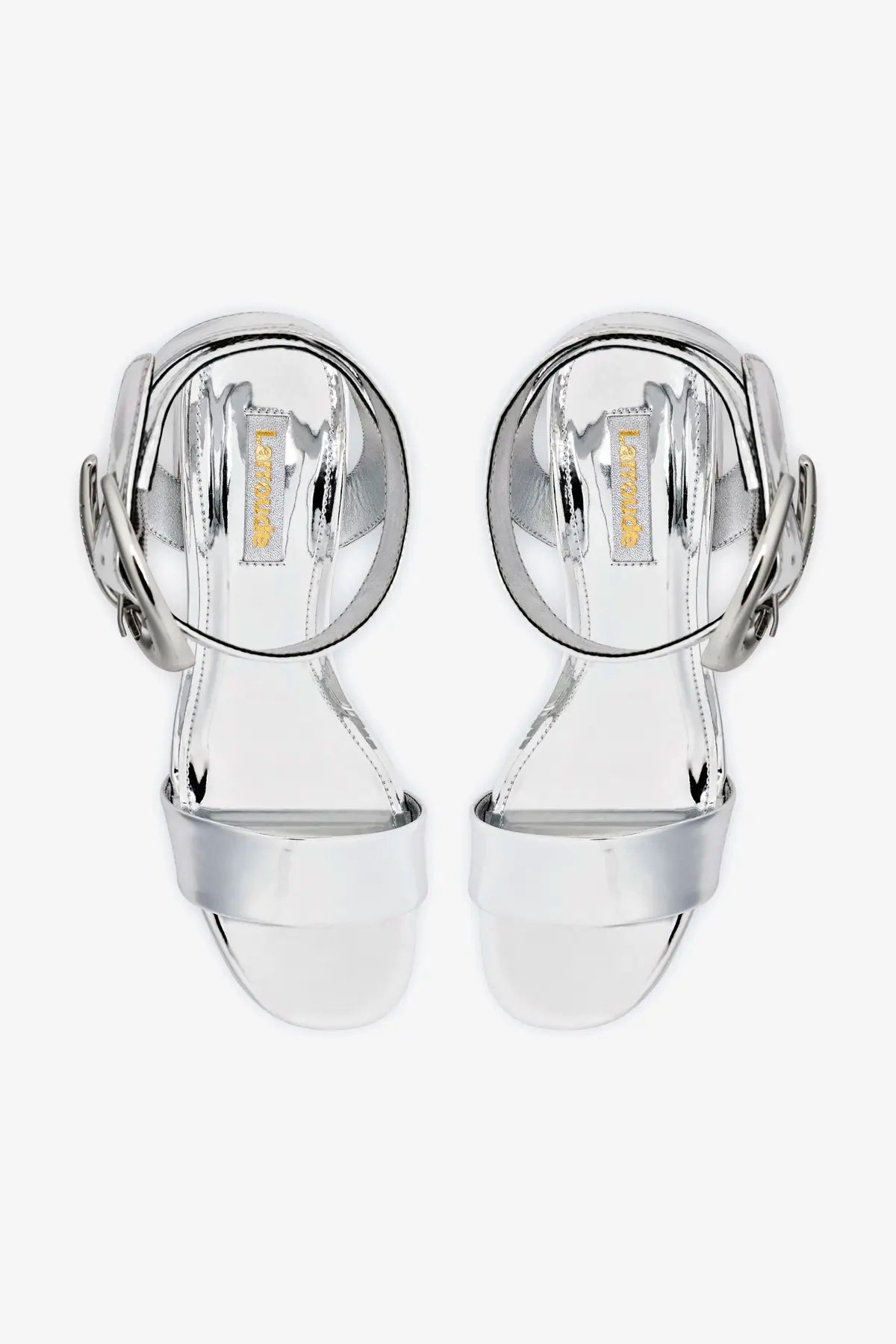 Dolly Verona Low Sandal In Silver Specchio - Sandals - Larroudé Dolly Verona Low Sandal In Silver Specchio - Sandals - Larroudé