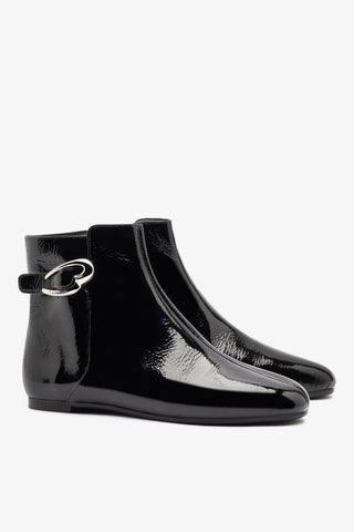 Mini Verona Boot In Black Patent Leather