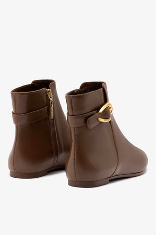 Mini Verona Boot In Burnt Umber Leather