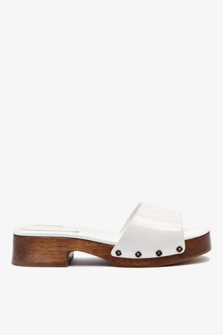 Zuzi Mule In White Patent Leather