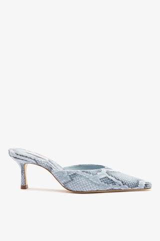 Carine Mule Maya Python Leather Mule Larroudé