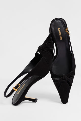 Kirstin Pump Black Suede Pump Larroudé