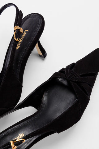 Kirstin Pump Black Suede Pump Larroudé