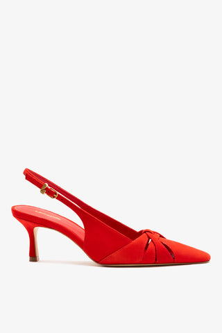 Kirstin Pump Scarlet Suede Pump Larroudé