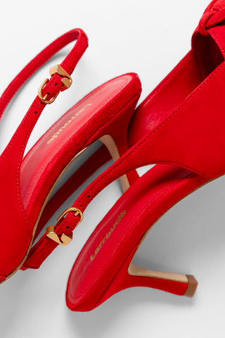 Kirstin Pump Scarlet Suede Pump Larroudé
