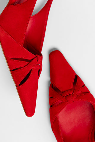 Kirstin Pump Scarlet Suede Pump Larroudé