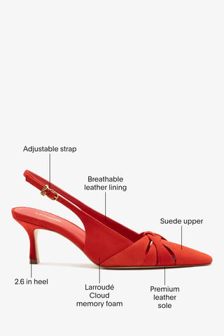 Kirstin Pump Scarlet Suede Pump Larroudé