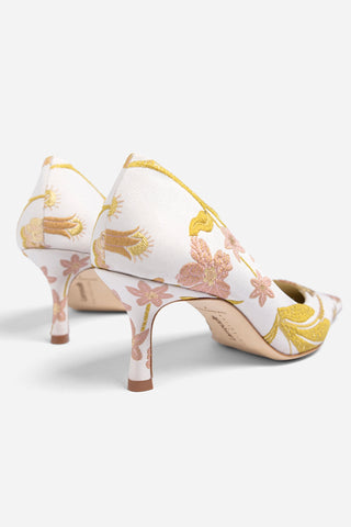 Larroudé by Markarian: Pump Mist Floral Brocade Pump Larroudé