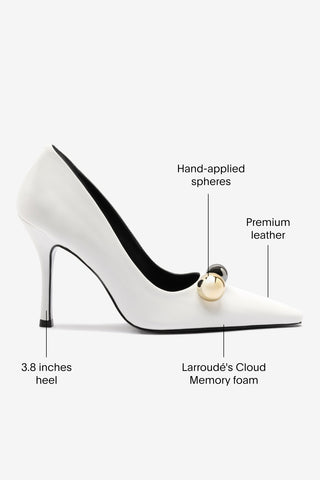 Larroudé x CPPXO Pump In White Leather