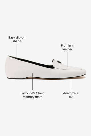 Larroudé x CPPXO Loafer In White Leather