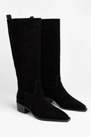Florencia Boot Black Suede Boot Larroudé