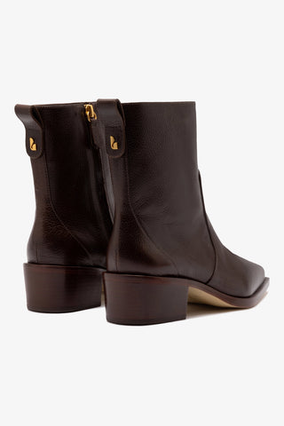 Florencia Low Boot In Brown Leather