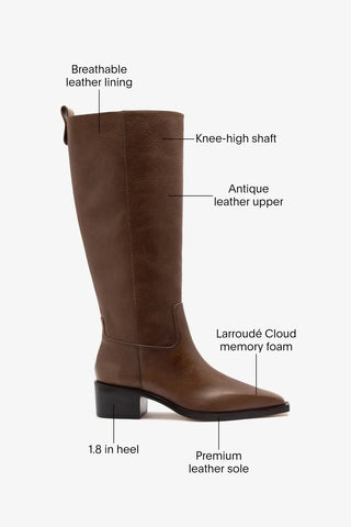 Florencia Boot Burnt Umber Leather Boot Larroudé