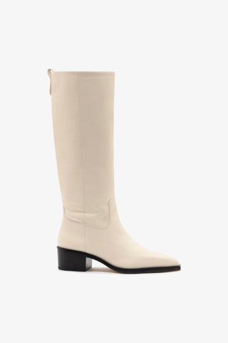 Florencia Boot In Ivory Leather