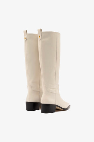 Florencia Boot In Ivory Leather