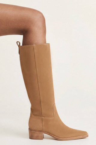 Florencia Boot Peanut Suede Boot Larroudé